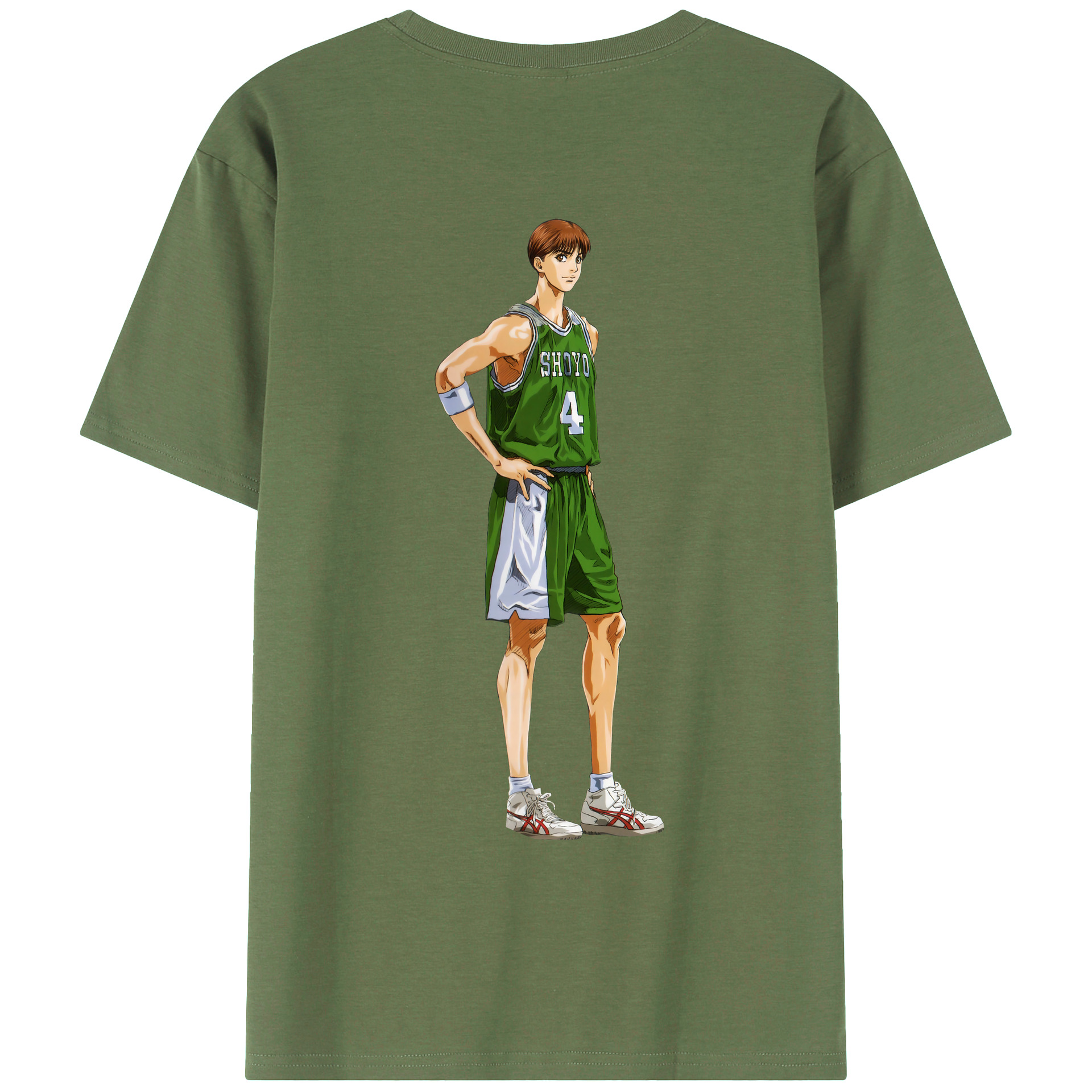 （画像用） SLAM DUNK／スラムダンク 綿100％ メンズ半袖Tシャツ（バックプリント） 通気性